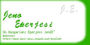 jeno eperjesi business card